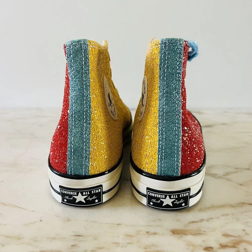 CONVERSE x JW ANDERSON Red Yellow Glitter Chuck 70 High Top - US 9.5 M / 11.5 W - Picture 9 of 12